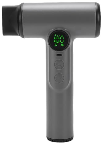 Dpofirs Secador de Soplado Inalámbrico, Secador de Pelo Recargable, Viento Caliente Frío, Secado Rápido, Batería de 200 W de Funcionamiento, para Acampar de Viajes Al Aire Libre (Enchufe de la UE)