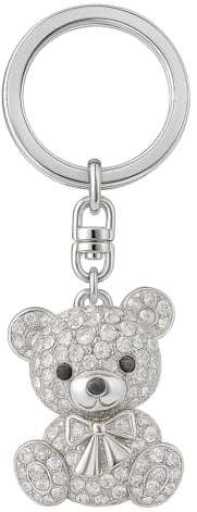 DONWOIE Bär Schlüsselanhänger, Tier Schlusselband Taschenanhanger fur Damen | Niedliches Schluisselringe mit Strass Design, Geschenk für Mädchen Liebhaber Accessoires Taschenanhänger