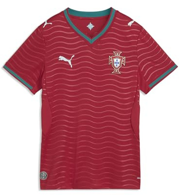 PUMA Womens Portugal Home Crew Neck Short Sleeve Jersey Casual - Red