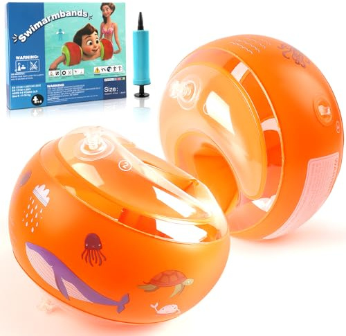 Braccioli Bambini 3-6 Anni, Assistente per il Nuoto per Bambini, Braccioli Gonfiabili per Neonati Sopra 1 Anno e di 6-25 kg (Balena)