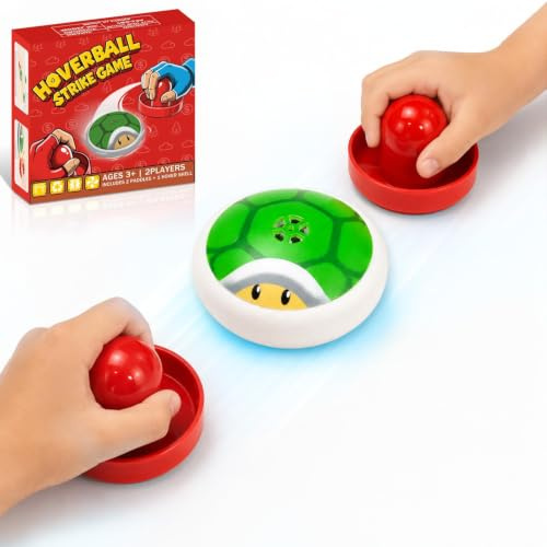 Glückpa Super Bro Tabletop Air Hockey Game with Hover Puck and 2 Paddles