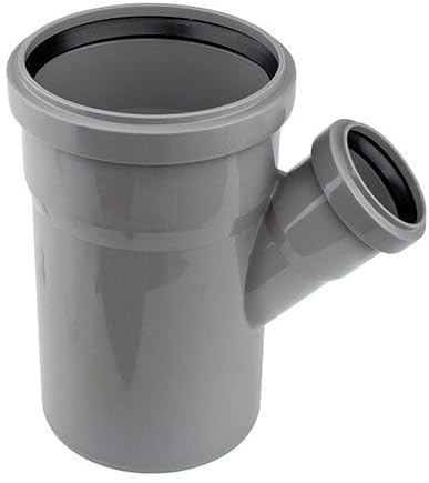 HT-Abzweig DN 50/50 45 Grad - mit twei Steckmuffen inklusive Dichtungsringen- eignet sich für die Abwasserleitungen innerhalb Gebäuden