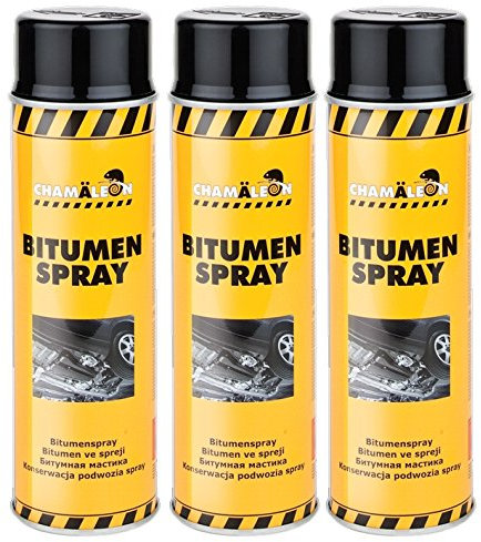 Chamäleon Bitumen Spray 3 x 500 ml Bitum Black UBS Protection Underbody Protection