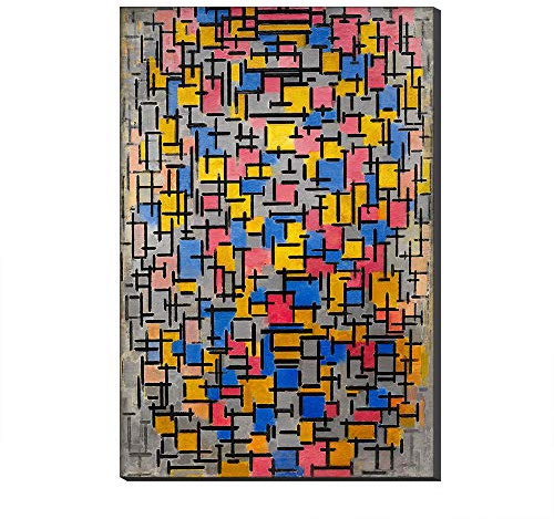 Composizione Di Piet Mondrian Quadri Dipinti Ad Olio Su Tela Riproduzioni D'arte Stampate Su Opere D'arte Giclée Su Tela Da Parete Per Decorazioni Domestiche (Nessuna cornice,70_x_100_cm)