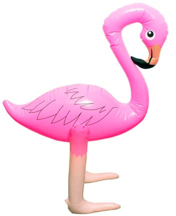 I LOVE FANCY DRESS Inflatable Pink Flamingo - 25 (64 cm) Tall Inflatable Flamingo - Cute Inflatable Bird for Pool Parties and Themed Events