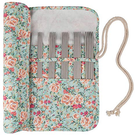 Coopay Stricknadeln mit doppelter Spitze, 20 cm, 2 – 6,5 mm, kurze Metallnadeln mit doppeltem Ende, für Anfänger, gerade, leicht, für kleine Rundstrickprojekte