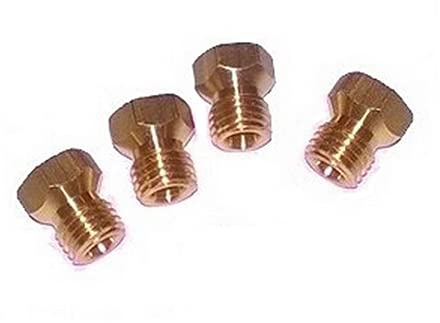 Universal Flüssiggas Düsensatz für Gasherd Gaskochfeld Ofen 4-Brenner 4-er M6x0,75 :: 47, 63, 63, 78 :: LPG Propangas Butangas Umrüstsatz G30/G31/G50 :: NEU!