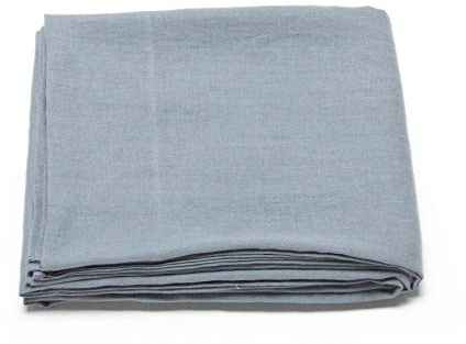 LinenMe Leinen Bettwäsche Schiefer Blau 230x275 cm - Bettlaken ohne Gummizug - Leintuch 100% Leinen, Hergestellt in Litauen