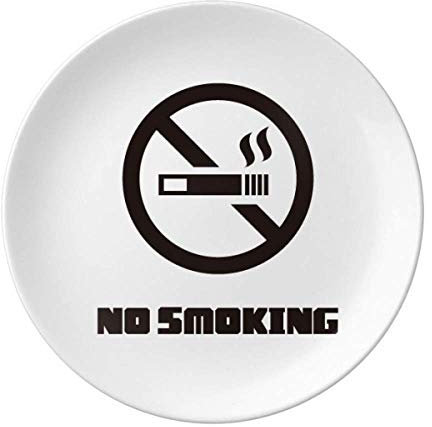 No Smoke Happy Body Teller, dekoratives Porzellan, Salver Geschirr