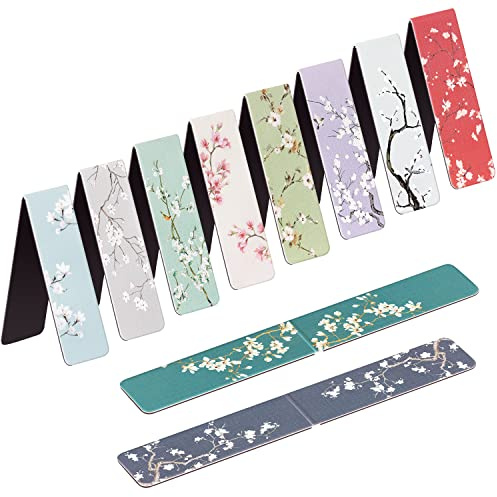 UpUDo 12 Stücke Magnetische Lesezeichen, Lesezeichen-Clips, Geschenke für Lehrer, Studenten, Buchliebhaber