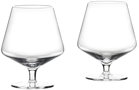 ZONE DENMARK Rocks Lot de 2 verres cognac Transparent 10,4 x 12,5 cm 45 cl