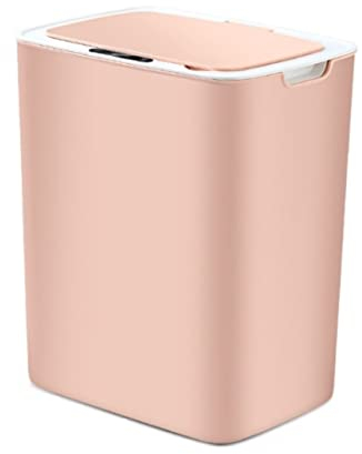 DIKNAC Pattumiera Portarifiuti Pattumiera Intelligente Pattumiera Automatica Induttiva Sensore Contenitore per Rifiuti Touchless Pattumiera con Coperchio Casa (Blue : Pembe, Size : 17 * 24 * 31cm)