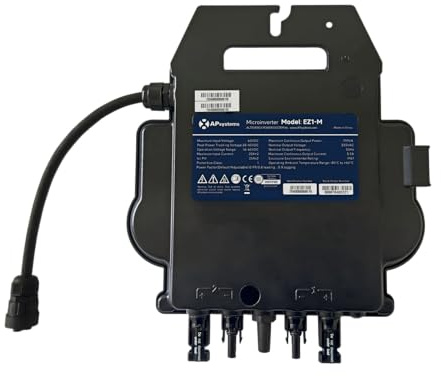 APsystems EZ1-M Micro-onduleur monophasé 600/800W, WiFi et Bluetooth, pour kit solaire de balcon, réglable jusqu’à 799VA