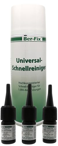 Ber-Fix Industriekleber mittelviskos 3g mit Universalreiniger | Industriekleber mittelviskos 3g mit Universalreiniger: Struktureller Allrounder für punktgenaue
