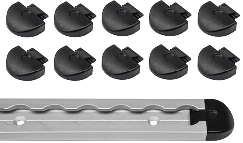 lasiprofi Endkappe Airlineschiene 1034 eckig, Abmessung: 22 x 34 x 9,6 mm, schwarz, 10er Sparset