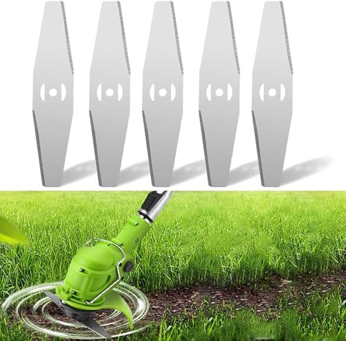 SURALIN 5 Stück Metall-Rasentrimmer Messer, Ersatzmesser, Rasenmäher-Zubehör zum Schneiden von Grasblättern, Elektroschneider, Gartengeräte