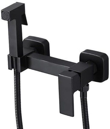 Doccetta Per Wc Bidet Doccetta Maniglia Singola Kit Doccetta Esterno Per Wc E Bidet Acqua Calda E Fredda Tutto In Rame piazza nero