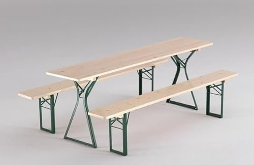 Kunibert Fällbar uppsättning festtält-set öltält-set med bord 67 benfrihet längd 220 cm x bredd 67 cm kommersiellt gastronomfång 1 A bryggeri färg: natur