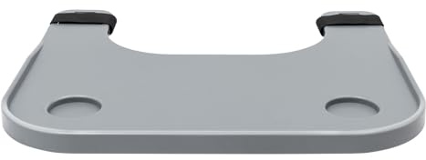Wheelchair Tray Table for Adults with Cup Holders, Large ABS Lap Desk for Dining Reading Writing, Universal Wheelchair Accessories Fit 14.57–22.83in Armrests, Grey