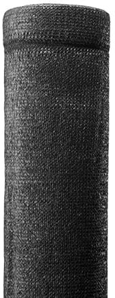 Easy Clôture Brise Vue Toile en Rouleau Haute densité Occultation très élevée (350gr/m²) H 1m23 Longueur 20M - Noir - Résistant UV et Intempéries – pour Grillage Rigide - Terrasse - Jardin - Balcon