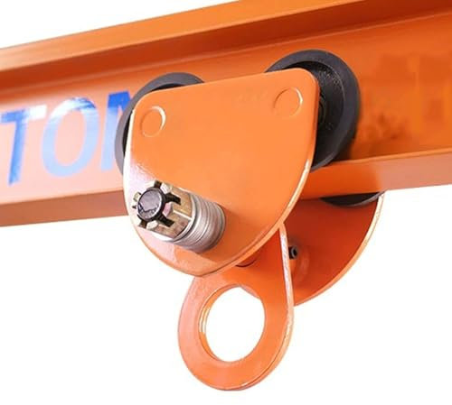 XUHONGYA Pustalk-Laufkatze 1-3 Tonnen | Tragkraft 1000-3000kg | Verstellbare Flanschbreite 65-140mm | for Gerade und Krümmte I-Träger, Garagen & Lagerhallen(1ton/2200lbs)
