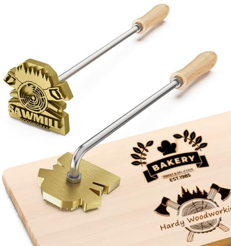 Custom Branding Iron for Wood - Personalized Logo Stamp Wood Burning Tool for Woodworking, Meat Marking, Crafts, DIY Gifts | Flame-Heated & Handcrafted Design (1 Inch)