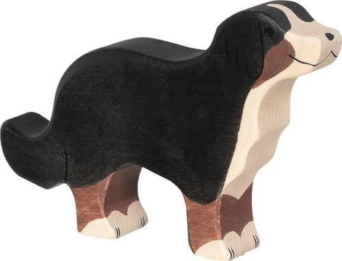 Holztiger 80627 Boyero de Berna – Figura de Madera Maciza Pintada a Mano, Fabricada en Europa