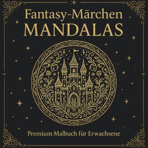 Fantasy-Märchen Mandalas: 45 mystische Premium Ausmalmotive für Jugendliche und Erwachsene – Schlösser, Drachen, Feen & magische Welten, fantasievolle Mandalas
