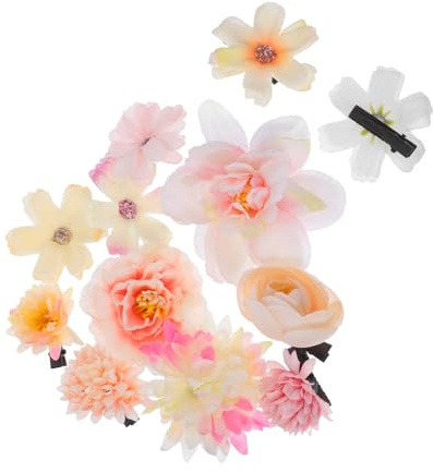 LALADEFIEE 12 pezzi Mollette per Capelli con Fiori Tropicali Colorati Clip Leggere e Comode per Acconciature Accessori per Feste Hawaiane Matrimoni Compleanni e Celebrazioni