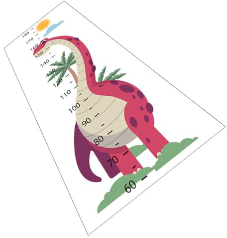 Selbstklebendes Wachstumswand Lineal mit Tiermotiv für Kinderzimmer | Pvc, 1 Bogen, Abziehbar und Praktisch, Klare Druckgrafik für Kindergarten und Kinderzimmer