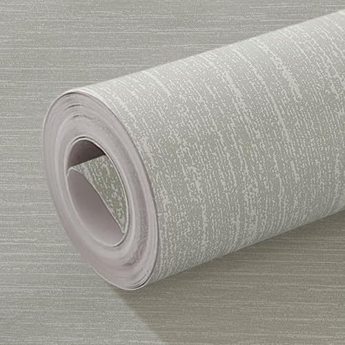Anttyscar Grey Striped Thick Textured Wallpaper Mix Plain Grey Embossed Textured Wallpaper for Adults Kids Teenager Bedrooms Bathrooms Hallway Lounge Living Room Feature Wall
