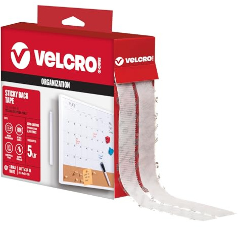 Velcro USA INC kardborrband på rulle 35 cm x 3/4 i vitt