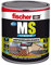 fischer - Pintura impermeabilizante (cubo 4kg) polímero MS Blanco, resistente al agua y exteriores
