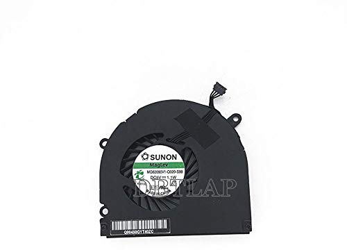 DBTLAP Ventilador de la CPU del Ordenador portátil para Apple MacBook Pro 15 MC026 MB985 MB986 A1286 MG62090V1-Q020-S99 4PIN KSB0505HB 8G16 Portátil CPU Left Ventilador