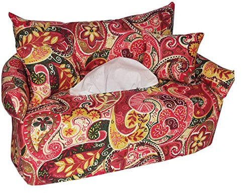 Taschentuchsofa Blütenmix – Bezug für Kosmetiktuchbox – buntes Blumenmuster – handgemacht