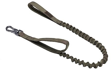 EXCELLENT ELITE SPANKER Tactical Bungee Hundeleine Militär Polizei Hund Training Leine Seil mit 2 Kontrollgriffen für mittlere und kleine Hunde(RGN)