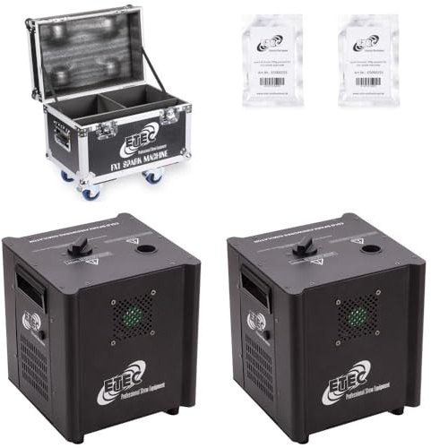 ETEC Professional FX1 SPARK MACHINE Set mit Flightcase und Spark Granulat DMX Indoor Feuerwerk Pyrotechnik Hochzeit DJ Event Effekt Bühne Auftritt Veranstaltung