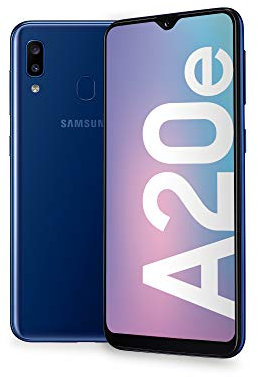 Samsung Galaxy A20e Smartphone, Display 5.8 HD+, 32 GB Espandibili, RAM 3 GB, Batteria 3000 mAh, 4G, Dual SIM, Android 9 Pie, [Versione Italiana], Blue
