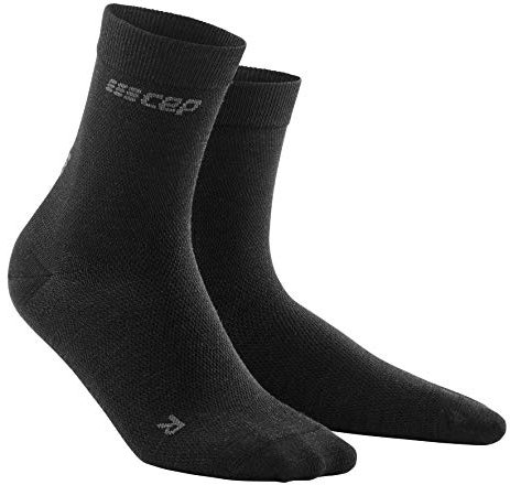 CEP – ALLDAY RECOVERY COMPRESSION MID CUT SOCKS für Herren | Merino Socken mit Kompression in anthrazit | Größe III