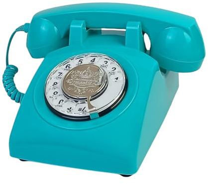 TelPal Retro Landline Phone, Corded Antique Vintage Phone with Old Fashion Rotary Dial Keypad, Decorative Classic 80s Phone for Gift…