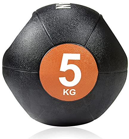 ZXQZ Medizinbälle, Trainingsball, Dual Grip für Rehabilitationsübungen Indoor Outdoor Fitness Verbessert Die Flexibilität Koordination (Size : 5kg)