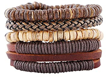 4 Pcs SetColorful Surfer Stretch Bracelet, Letter Vinyl Beads Bracelet Set Handmade Elastic Rope Heishi Bracelet Retro Style Summer Beach Bracelet for Women Men