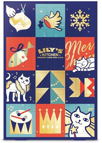 Lily’s Kitchen Christmas Cat Advent Calendar with Natural Ingredients - Treats for Cats, Grain-free recipe