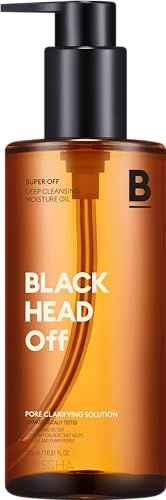 MISSHA - Huile Nettoyante Super Off Blackhead Off | Élimine les Impuretés et les Points Noirs | Débouche les Pores | Hydratante et Naturelle | 305 ml, Naturel, Pack de 1