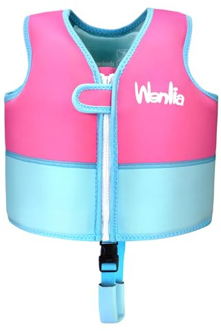 Chaleco de natación para Niños, Chaqueta de flotación de Neopreno con cinturón de Seguridad Ajustable Traje de baño de flotabilidad, Natación Aprendizaje Ideal para Niños y Niñas (2 a 6 años)