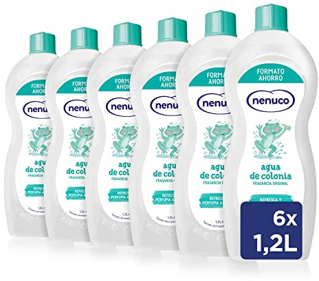 Nenuco Agua de Colonia recomendado para Bebés, Fragancia Original - 6x1200 ml