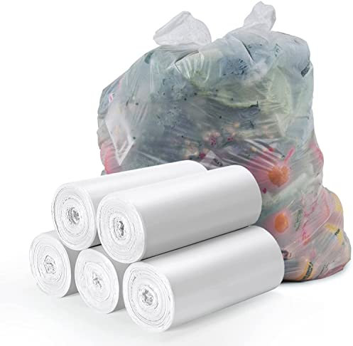 Bolsas de basura pequeñas de 1.2 galones, biodegradables, bolsas de basura mini compostables fuertes para baño, bolsas de basura para el hogar, oficina, cocina, para 5 litros, 5 litros, 1 galón, color