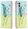 Nothing Phone 1 Case Shockproof Slim PU Leather Flip Pouch Wallet Phone Silicone Phone Cover with Magnetic Stand Card Holder Slot Protective Smartphone Cases for Nothing Phone One Feather Birds