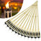 YRHome Lot de 24 torches de jardin en bambou pour extérieur - Torche de jardin naturelle - Torche à huile d'ambiance - Hauteur : 90 cm - Avec mèche - Huile pour lampe torche - Décoration de jardin