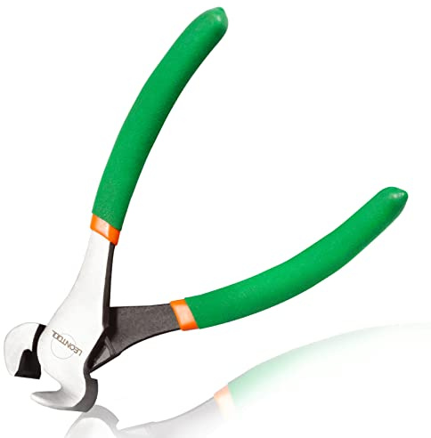 LEONTOOL End Cutting Pliers 6 Inches End Nipper Pliers Nail Remover Tool for Nail Pulling Wire Twisting and Cutting Staple Puller Carpenter Tools with PVC Handle